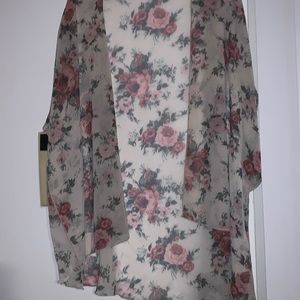 Floral Kimono Bell Duster Top Jacket Cardigan